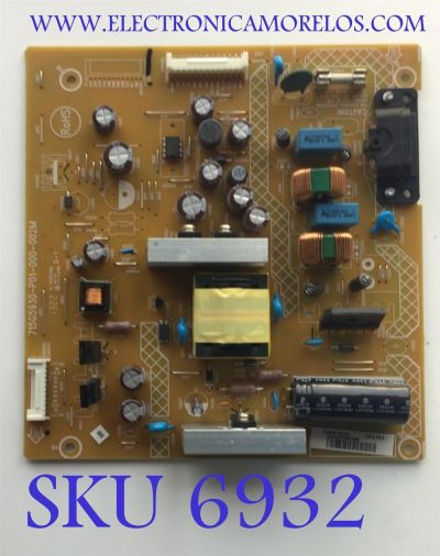 FUENTE DE PODER PARA TV VIZIO / NUMERO DE PARTE DL621XX04Q / 715G5930-P01-000-002M / (T)DL621XX04Q / PANEL TPT315B5-A041 REV:S11N / DISPLAY ST3151A04-1 VER.1.3 / MODELO E320-A1 LTF3NLEP	